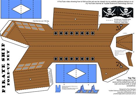 Printable 3d Pirate Ship Template
